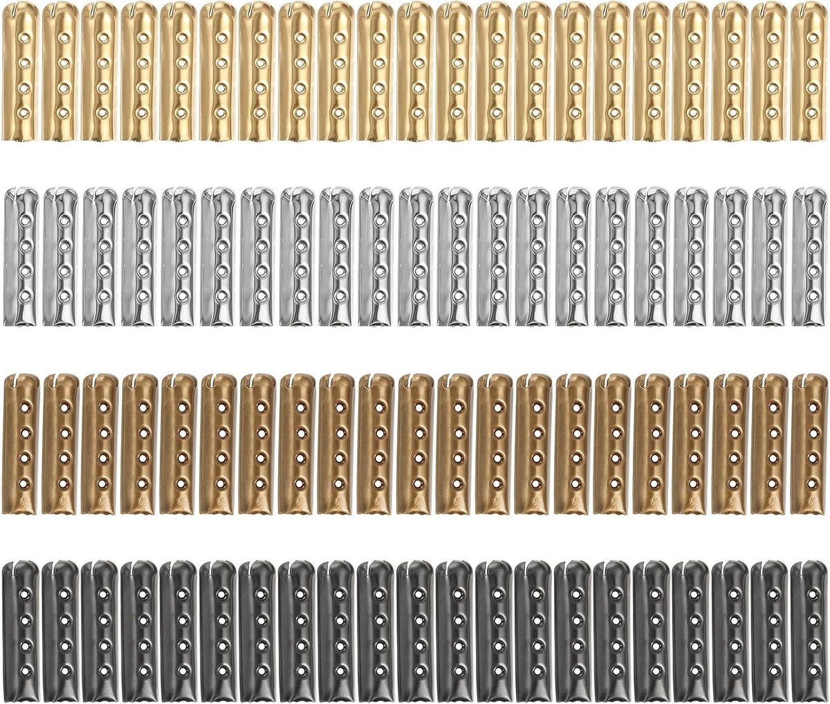 Metalen aglets voor schoenveters - 80 stuks vervangende tips voor sneakers, paracord en DIY projecten, 23 mm lengte, ideaal voor reparatie en personalisatie