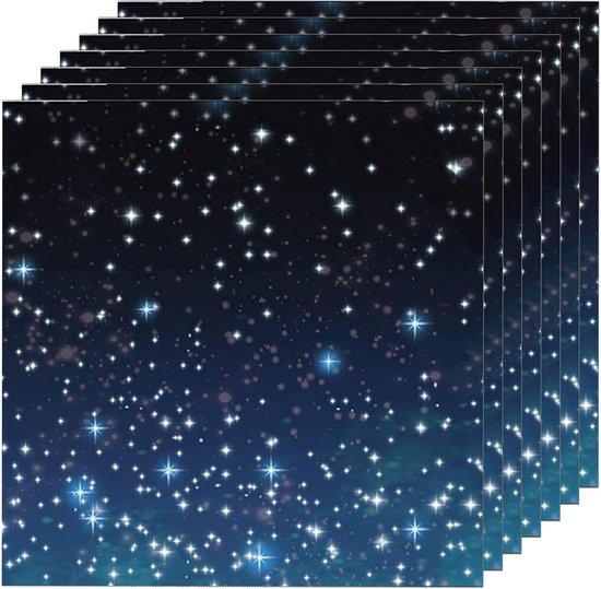 20 Stuks Donkerblauwe Servetten, Ruimte Galaxie Verjaardagsservetten, 6.5 Inch Feestlunch Servetten voor Bruiloften, Jubilea en Valentijnsdag Decoratie