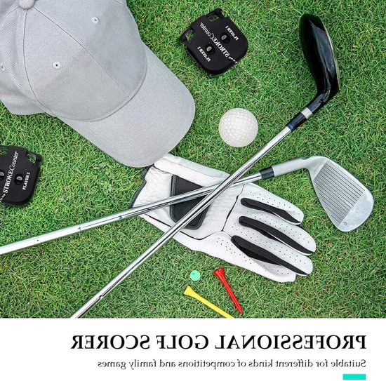 Praktische mini golfscoreteller voor 2 spelers, slagteller en golfscore-indicator, ideaal voor golfwedstrijden — afbeelding 4