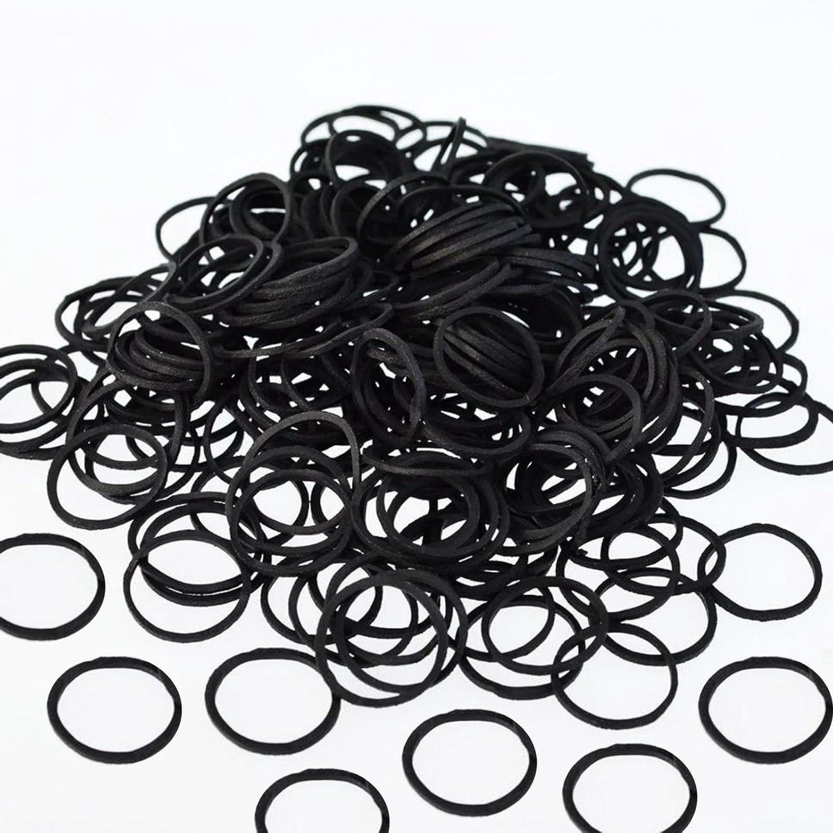 Duurzame en Rekbare Rubber Bands voor Thuis, Kantoor en School - 1000 Stuks Zwarte Elastische Ringen