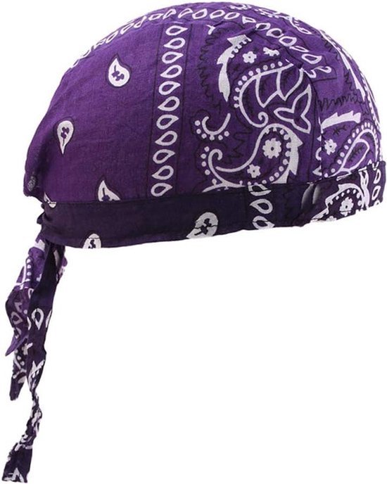 Ondersteunende katoenen hoofddeksels - hoofdband - chemotherapie - paars - comfort - geschikt voor dames - one size