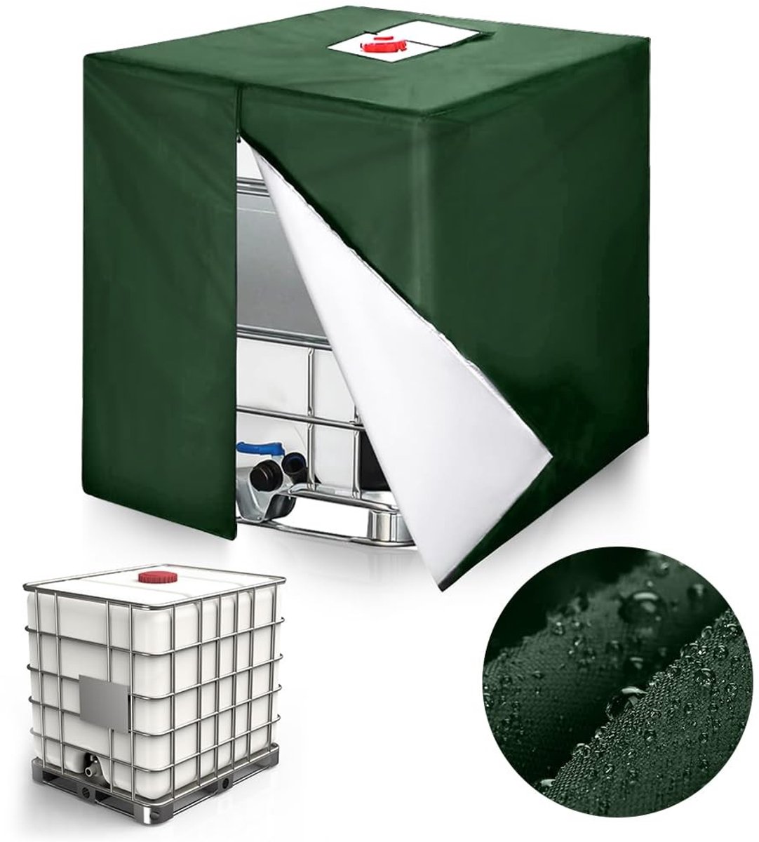 Allecto Tankafdekking - Waterdichte dekzeil - UV-bescherming - Groen - Stofdicht en stevig - Geschikt voor watertanks - Model YS-pb-green
