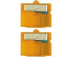 Allecto - Adaptateur de carte MicroSD vers XD - Adaptateur de carte mémoire - Jaune - 2 pièces - Compatible avec les appareils photo Olympus - Pratique pour la photographie