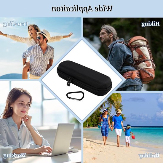 Portable Insulin Cooler Bag - Waterproof EVA Diabetics Bag - TSA Approved Insulated Insulin Pen Pouch - Travel Diabetes Cooler Box with Carabiner for Medication Supplies - Draagbare Insuline Reiszak voor Medicijnen van Merkloos	 — afbeelding 5