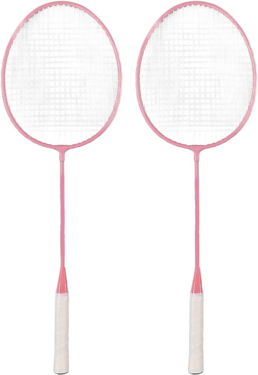 Badminton Set voor Beginners en Studenten, 2 Rackets van IJzerlegering met 3 Shuttles, Tas en Emmer, Ideaal voor Training en Recreatie