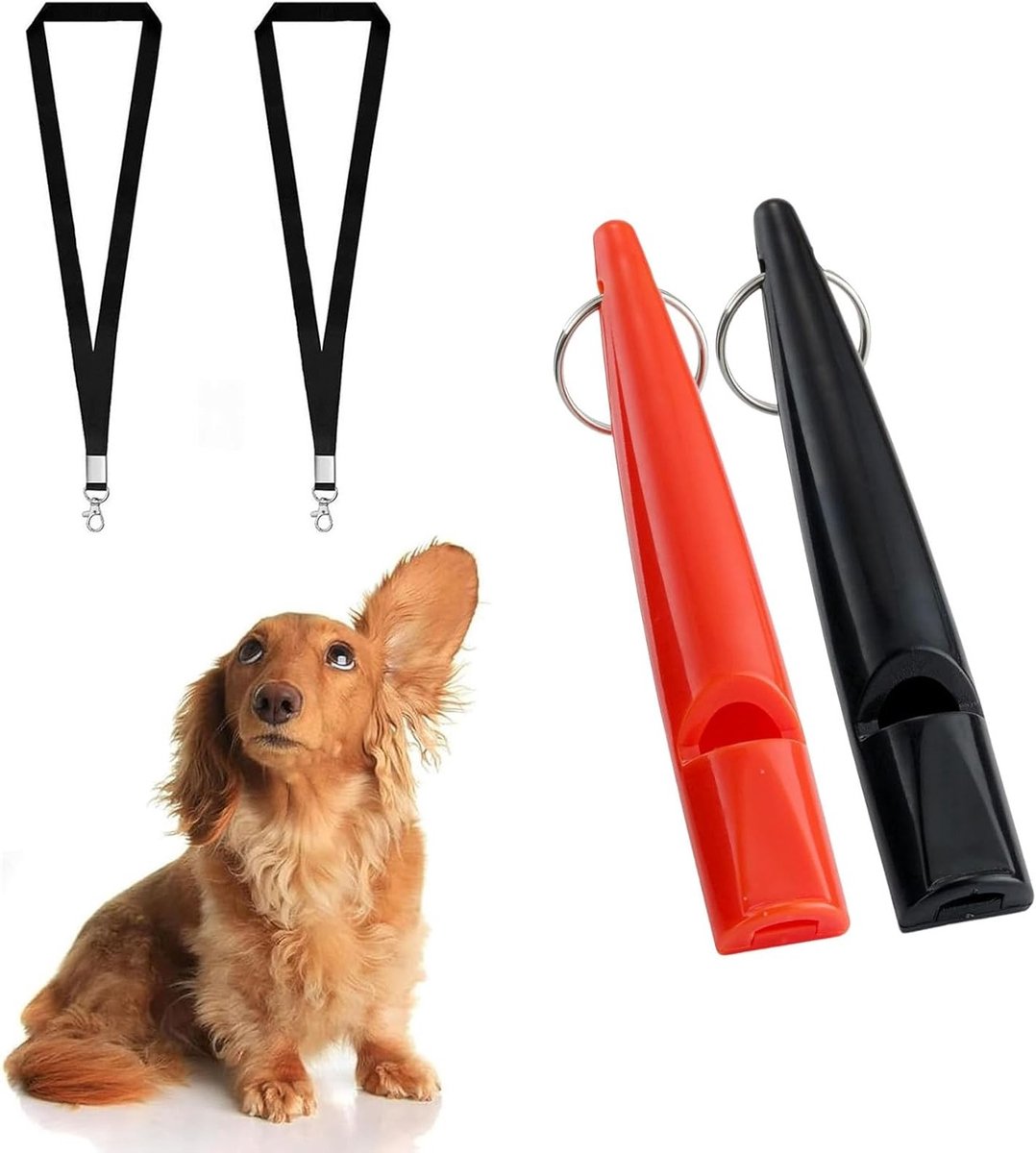 Allecto Plus - Hondenfluitjes voor professionele hondentraining - 2 stuks - Stop blaffen en train je hond effectief - Fluitje met lanyard - Voor terugroepactie en gehoorzaamheidstraining
