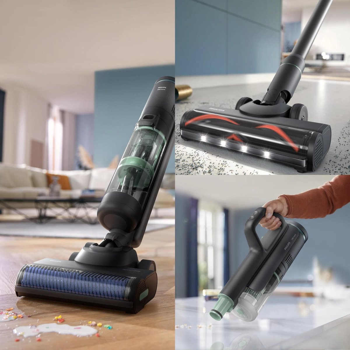 Philips 7000 Series AquaTrio Snoerloze Stofzuiger & Dweil XW7263/11 – Stofzuigen en Dweilen in Eén Beweging — afbeelding 7