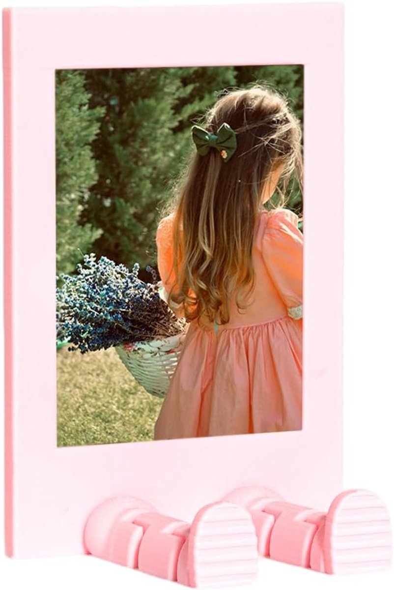 Magnetisch Fotolijstje voor Koelkast, 3D Fotomagneten, Mini Fotolijsten voor Fujifilm Instax Mini Films 54 x 86mm (Roze)