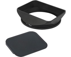 77mm Vierkante Rectangular Metalen Schroef Lenskap met Dekseltje voor Canon Nikon Sony Leica Carl Zeiss Voigtlander Nikkor Panasonic Fujifilm Olympus Lens - Ideaal voor Fotografen en Videomakers, Bescherming en Schaduw voor Lens met 77mm Filterdraad