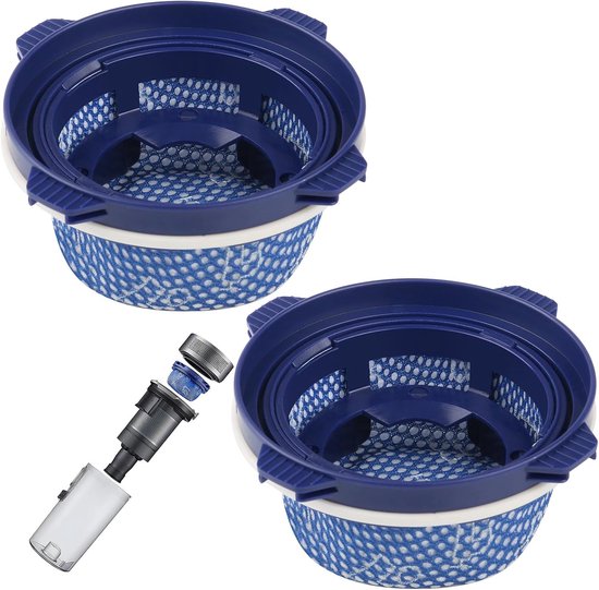 Filter geschikt voor Samsung Jet Jet7070+7575+90/ Bespoke VS20 - 2 stuks - Wasbaar - vervanging-stok stofzuiger filter-onderdelen - blauw
