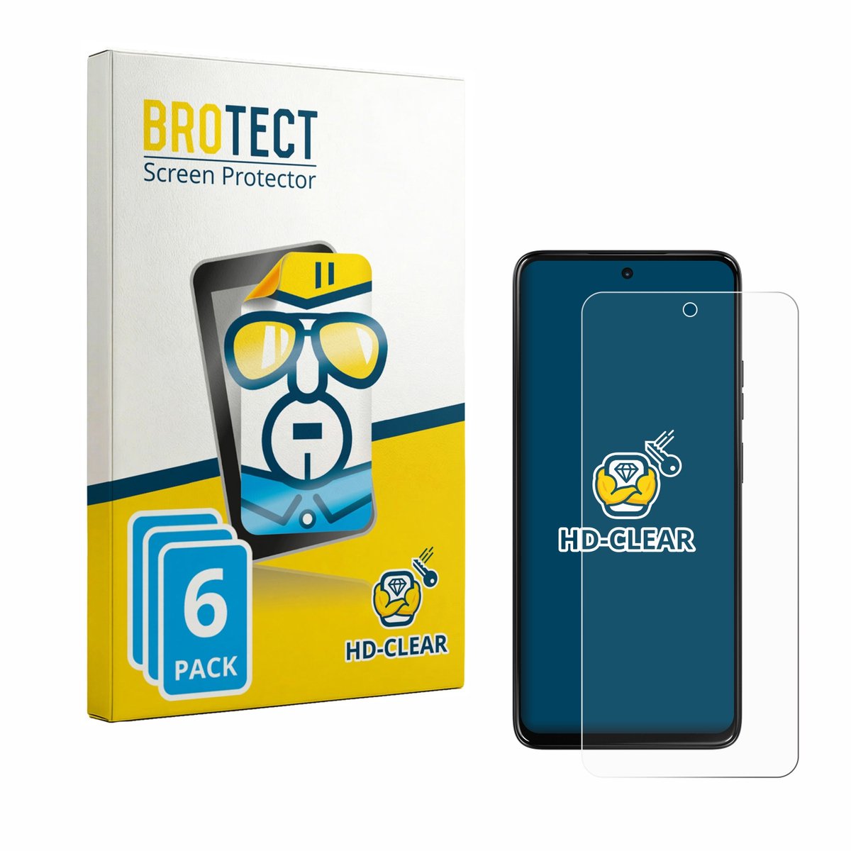 BROTECT - Screenprotector voor Motorola Moto G37 - Folie Beschermfolie transparant 6 Stuks