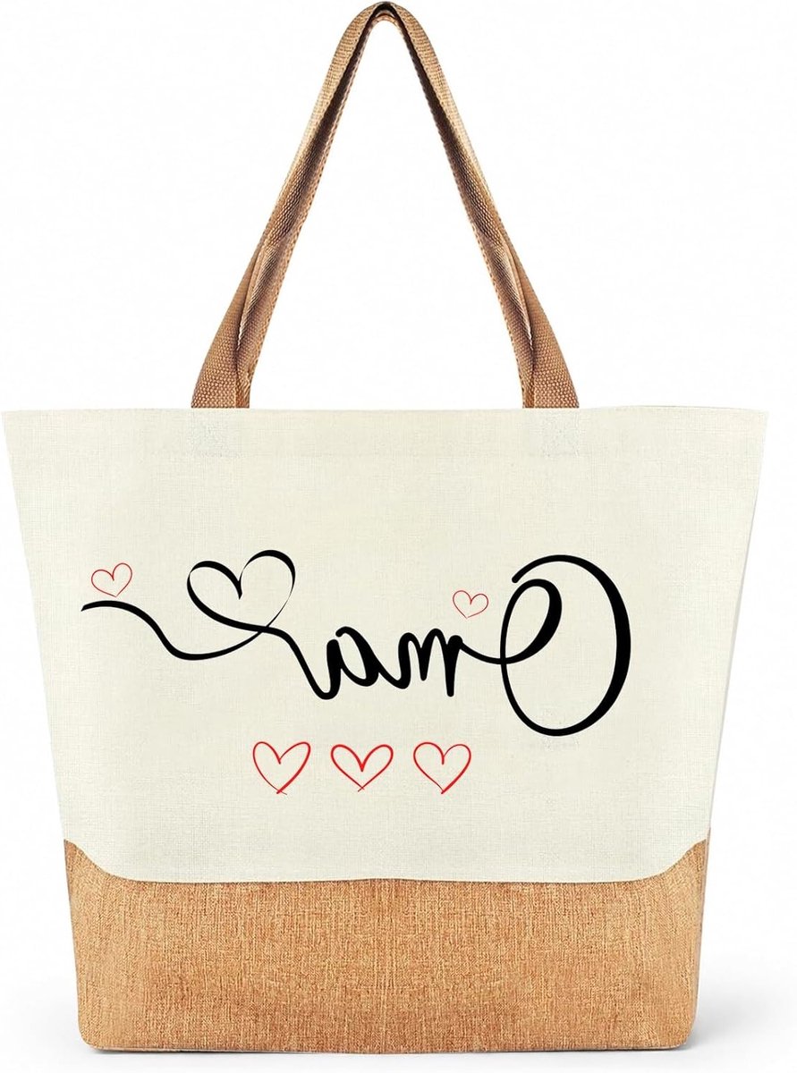 Grote boodschappentas, ideaal cadeau voor oma, perfect voor verjaardag en Moederdag, duurzaam en stijlvol
