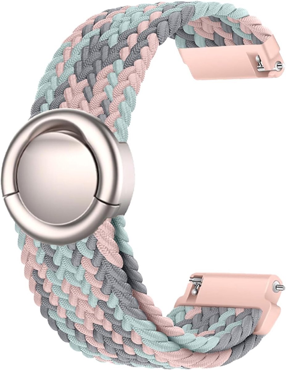 Verstelbare magnetische geweven nylon horlogeband van 18mm tot 22mm voor Garmin, Galaxy en Amazfit, unisex vervangband voor smartwatch