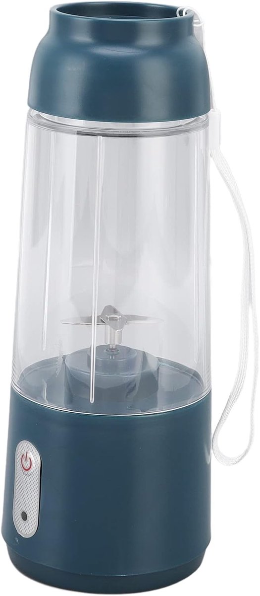 Elektrische Juicer-beker, USB Vruchtensap Mixer 300ML, Mini Draagbare Oplaadbare Sapcentrifuge Ijs Smoothie Travel Blender Mixer Machine Met Zelfreinigende Voor Sport Office(Donkergroen)
