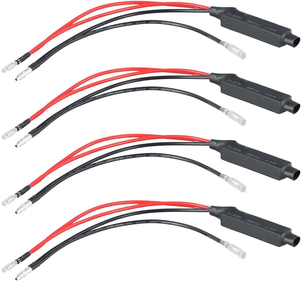 Dailygoody - LED Belastingsweerstand - Motorfiets - 4 Stuks - 12 V - Knipperlicht Adapter - Voor Scooter en Motorfiets - 10 Ω