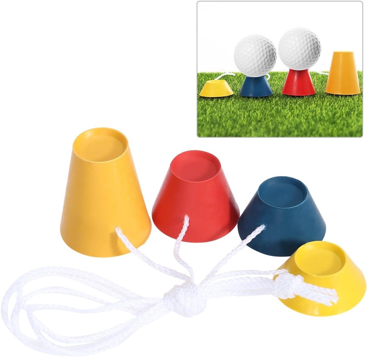 Jumbo rubberen winter golf tees met verschillende hoogtes voor koude dagen en optimale grip