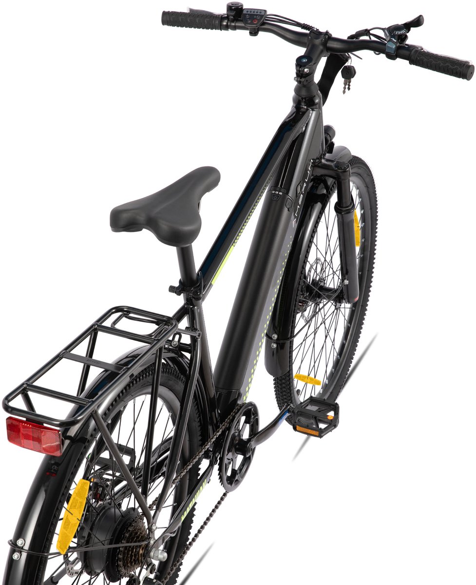 HILAND Matawak elektrische stadsfiets - 26 inch - 250W motor - 60km actieradius - 36V 10.4Ah accu - Shimano 7-versnellingen - Unisex -Geel thumbnail 2