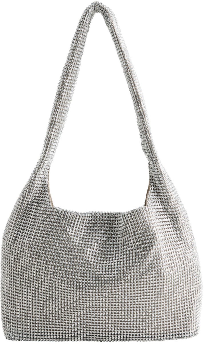 Next - Dames - Schoudertas met glitters - Zilver