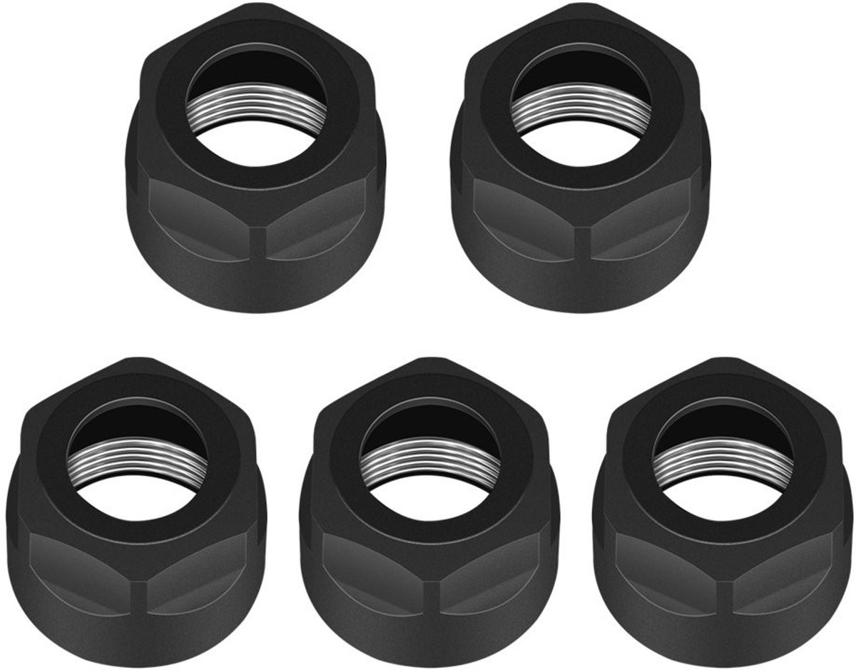 Dailygoody - 5Pcs Set ER16A Noten Spantang - Voor Frezen en Draaibank - Roestbestendig - 16 Millimeter - Diverse Toepassingen - Hoogwaardige Span