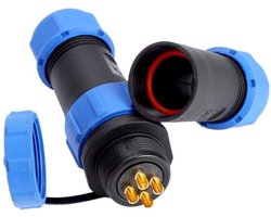 Store_7 - Air Flow Switch Connector - Waterdichte 4-Pin Stekker - Geschikt voor Luchtvaarttoepassingen - IP68 - Connector voor Airflow - Betrouwbaa...