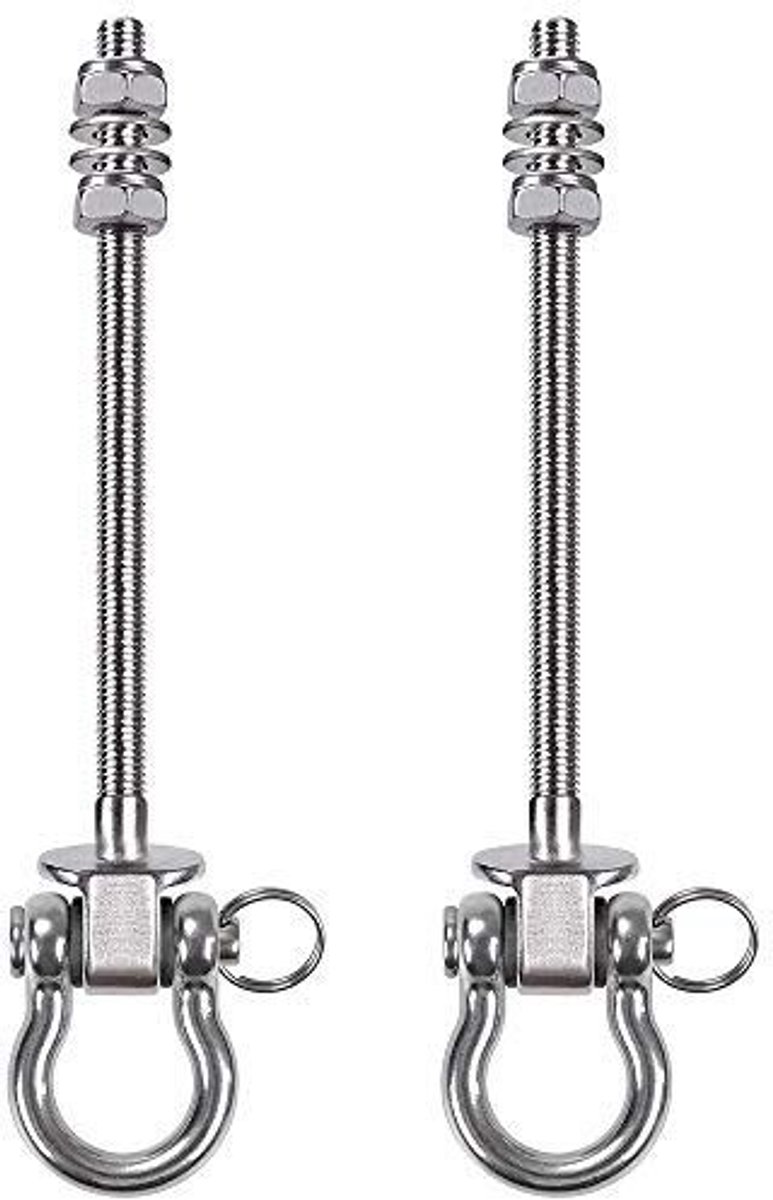 Dailygoody - Swing Hanger - Heavy Duty - 800KG Capaciteit - 235mm x 8mm - Antirust - Ideaal voor Hangmatten en Bokszakken - Geschikt voor Houten