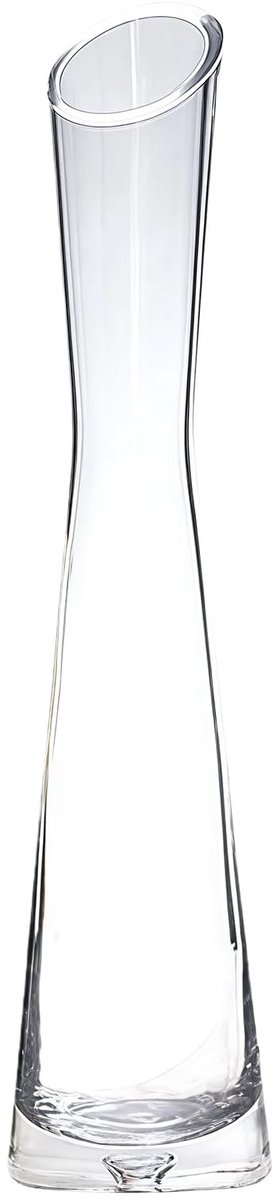 Dailygoody - Glas Vaas - Vintage Tafel Decor - 25 cm - Transparant - Bruiloft Decoratie - Ideaal voor Bloemen - Geschikt voor Thuis en Kantoor