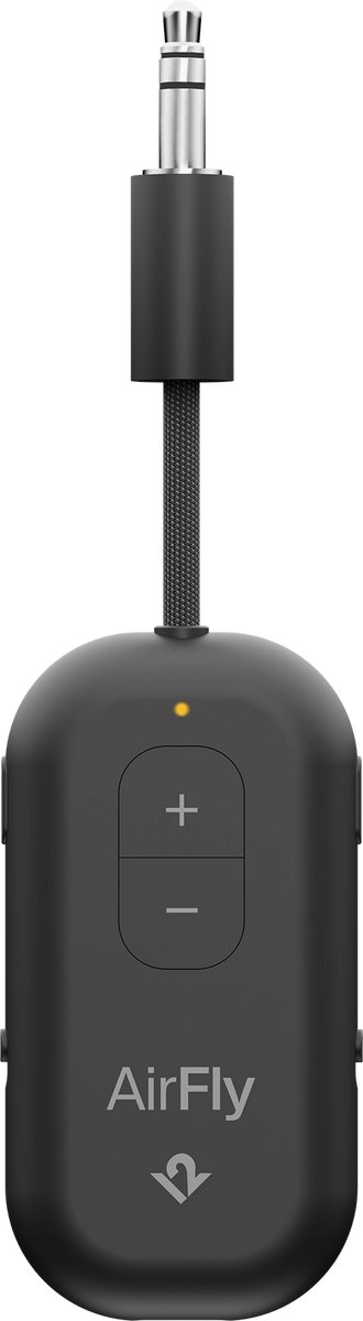 Twelve South AirFly Pro 2 – Geniet van In-Flight Entertainment met Draadloze Hoofdtelefoons – Koppel Twee Sets Draadloze Hoofdtelefoons voor Gedeeld Luisteren – Meer dan 25 Uur Batterijduur - Zwart