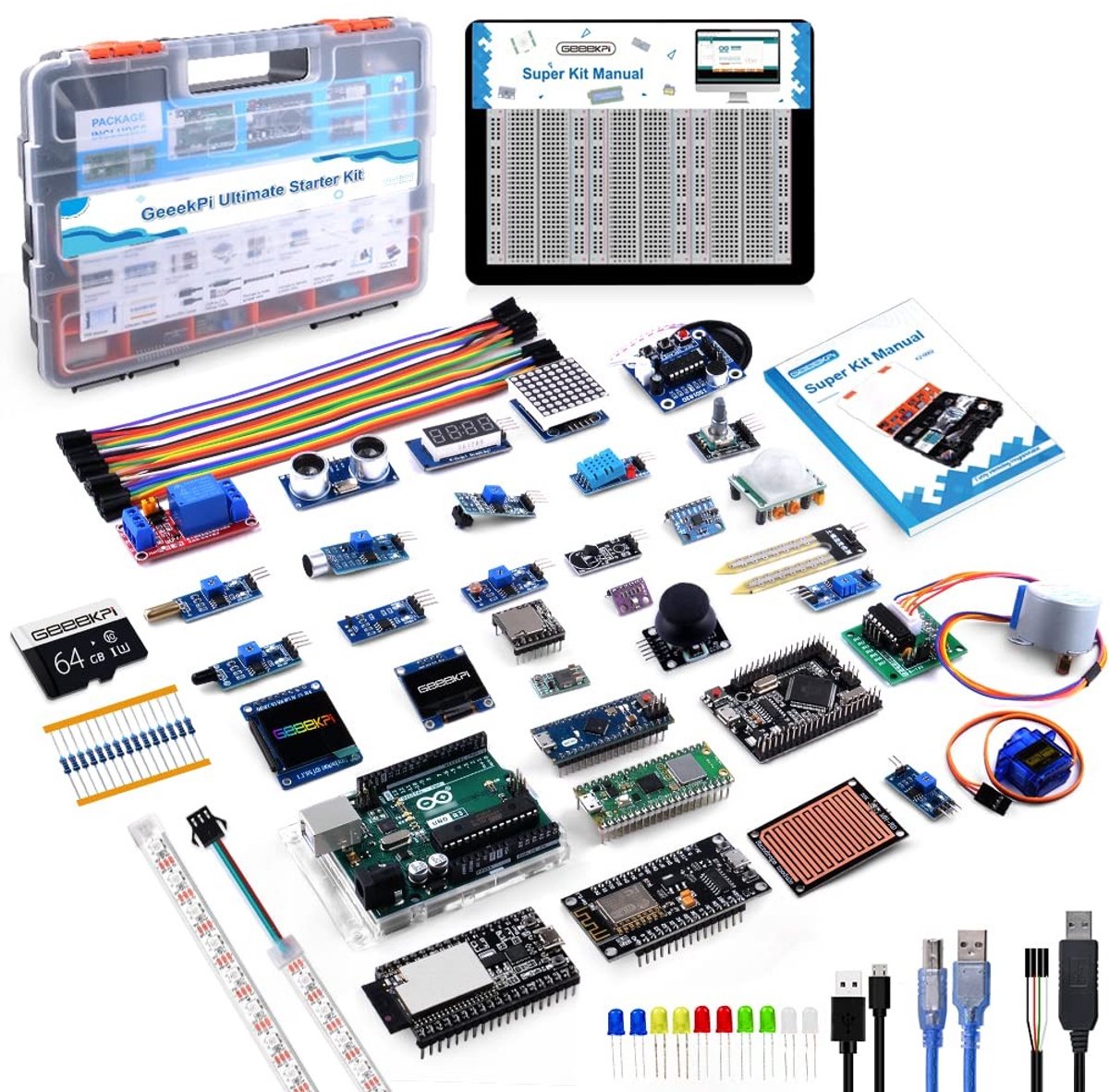Dailygoody - Ultimate Starter Kit - Arduino - Ideaal voor beginners - Multi Dev Board - Sensoren - Programmeertalen leren - Geschikt voor hobbyist...