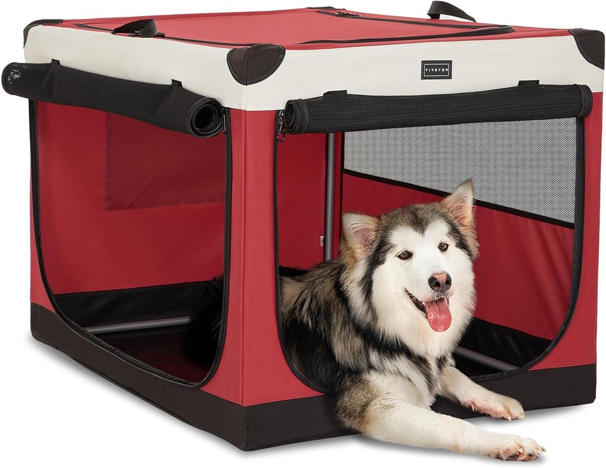 Hondentransportbox Opvouwbaar - Reismand Hond - Veilig Vervoer - Stevig Stalen Frame