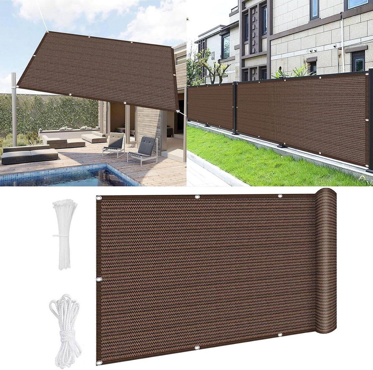Balkon Privacyscherm - Windscherm Veranda - Privacy Creëren - UV-Bestendig Materiaal - 180