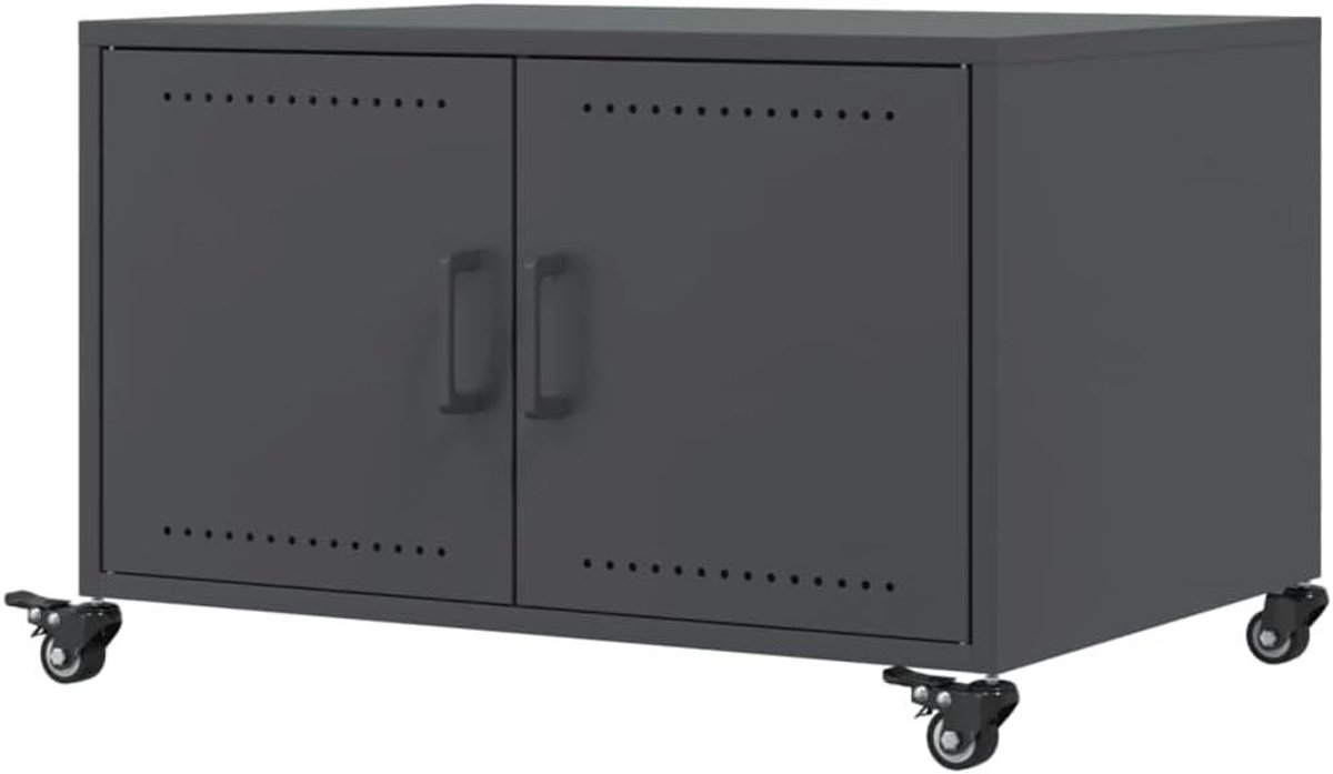 Salontafel - Koffietafel bijzettafel - Woonkamer decoreren - Frame van koudgewalst staal - 68x50x435 cm - Antraciet