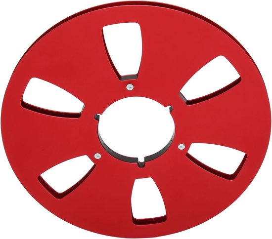 Lege Tape Spoel - Opwikkelspoel Reel - Audio Opnemen - 6-Gat Windbestendig - 10 Inch - Rood — afbeelding 4