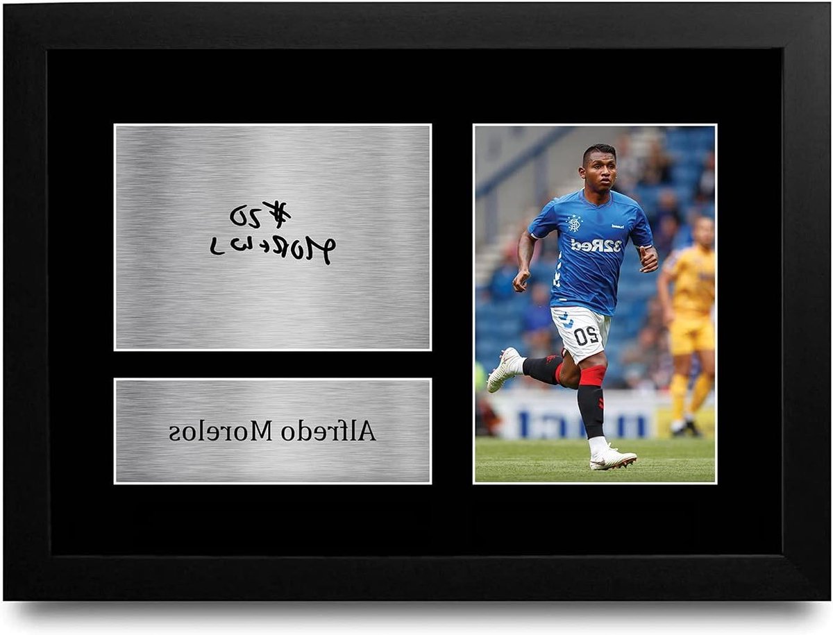 Voetbal Foto - Sport Poster - Fan Collectie - Gedrukte Handtekening - A4 29.7x21 cm - Zwart
