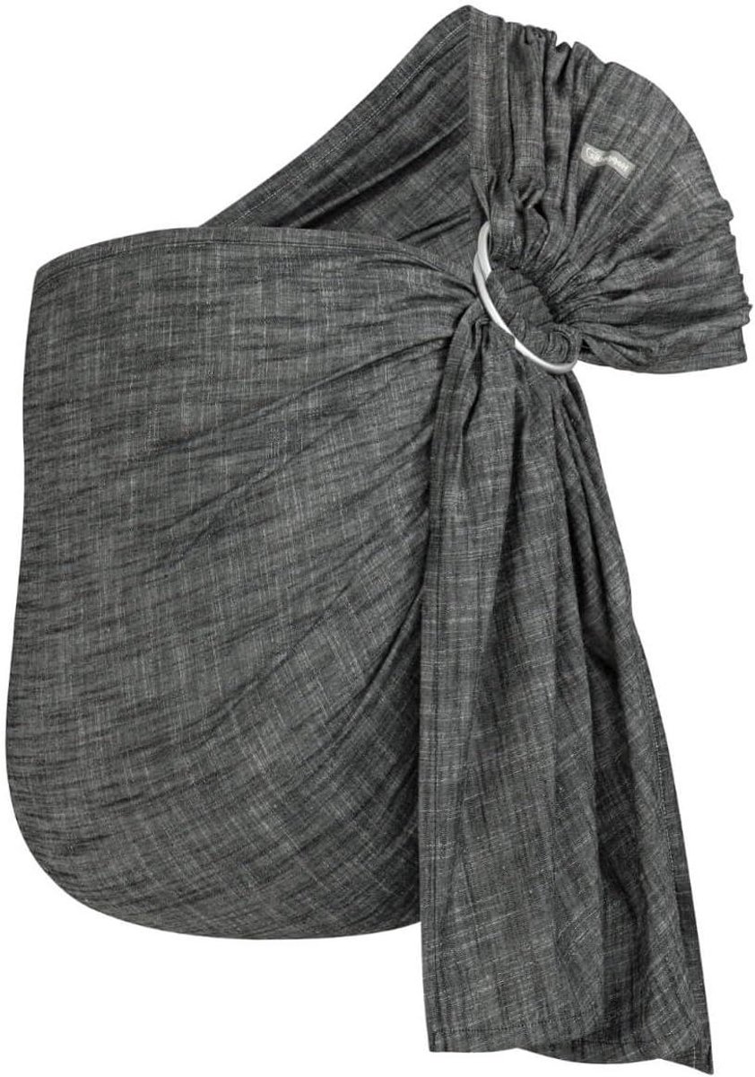 Ring Sling Draagdoek - Babydraagdoek Draagband - Baby Dragen - Diagonaal Elastisch - Vanaf Geboorte - Denim Zwart