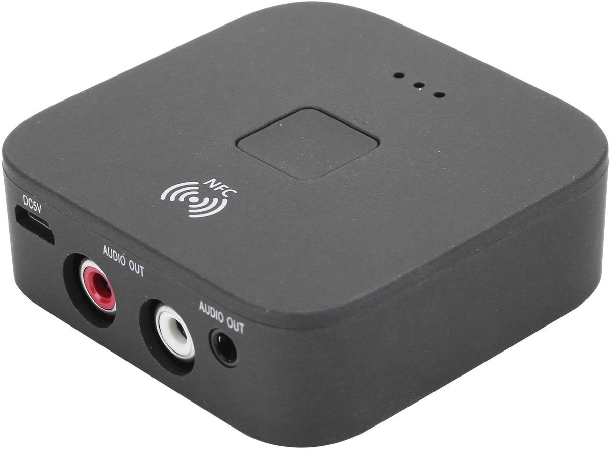 Bluetooth Ontvanger - Draadloze Adapter - Muziek Streamen - Bluetooth 5.0 - 3.5mm Jack - Zwart