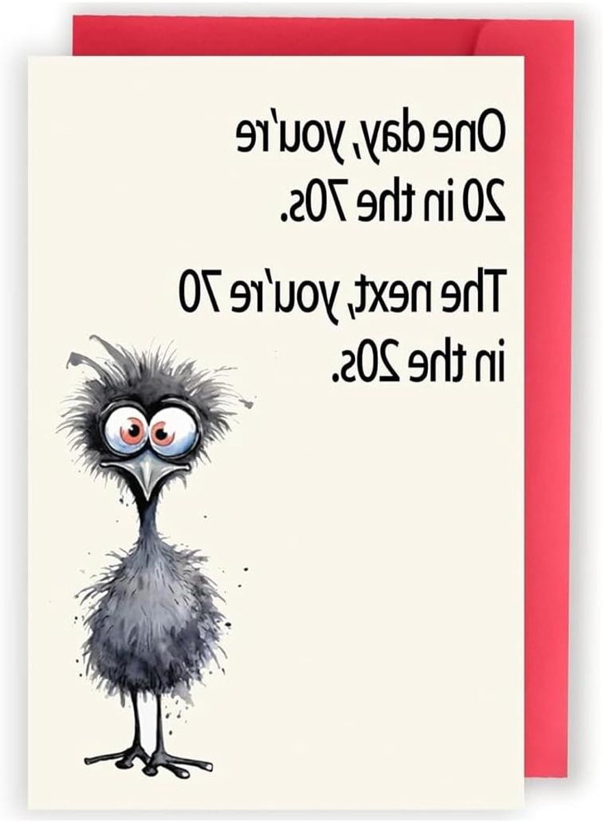 Verjaardagskaart 70 jaar - Feestkaart Jubileum - Geldgeschenk Presenteren - Grappige Tekst - 20.3 x 13.5 cm - Multicolor