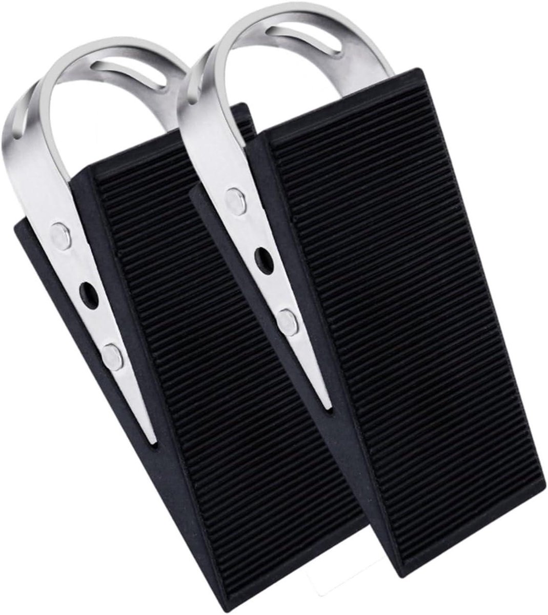 Deurstopper - Deurdemper - Voorkom Deurschade - Roestvrij Staal - 15 cm - Wit