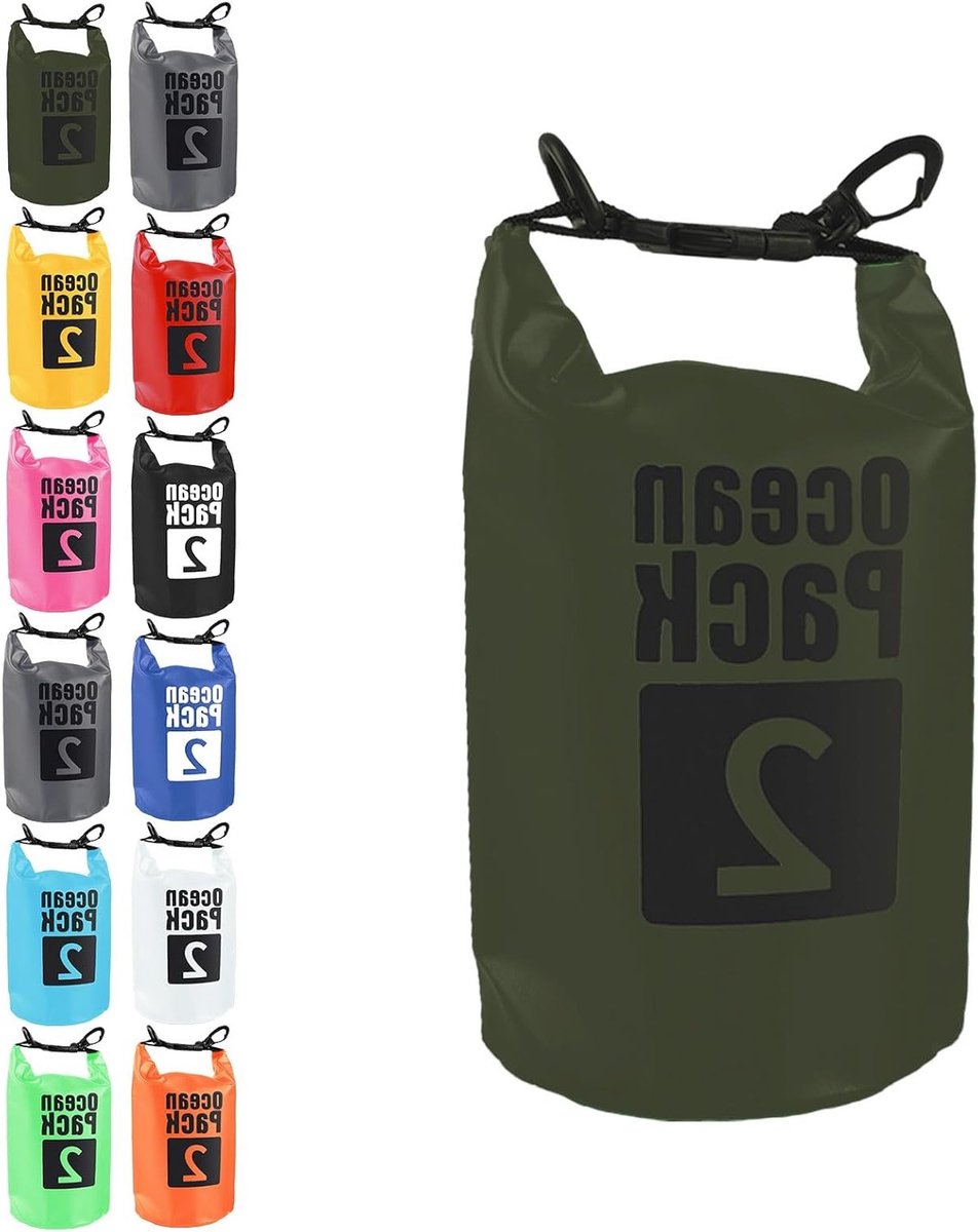 Waterdichte Dry Bag voor Outdoor Activiteiten, Ideaal voor Paddle Boarding en Kamperen, Verkrijgbaar in 2L tot 30L, Sage Green