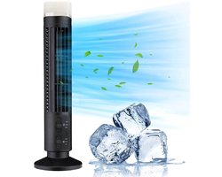 Allecto - Bladeless Torenventilator - Stille Ventilator - Draagbare USB Bureauventilator - Zwart -…