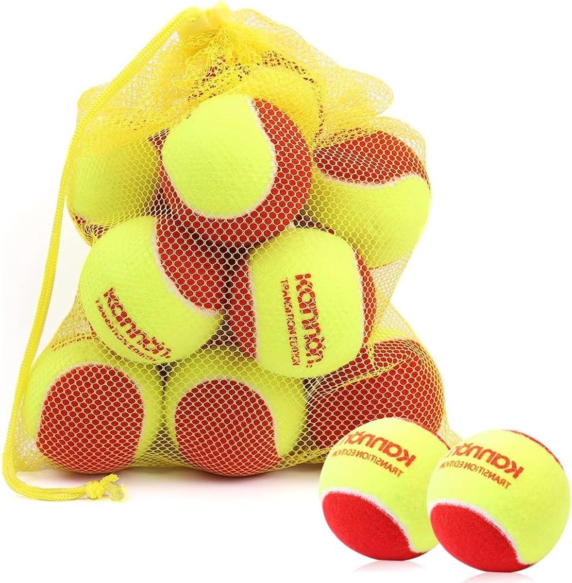 Tennisballen Stage 3 met draagtas voor beginners - Rode trainingsballen met 75% verminderde druk voor kinderen en honden, ideaal voor training en spel