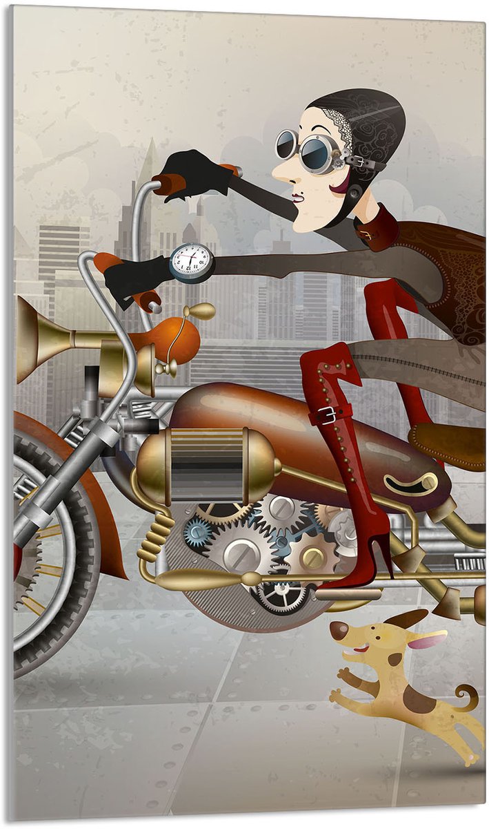 TMK ArtDeko - Snijplank - 30x52 cm - Glas - Motocykl