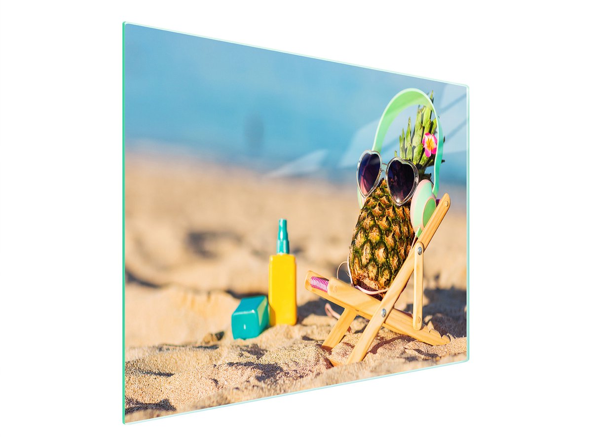 TMK ArtDeko - Snijplank - 52x30 cm - Ananas Thema - Glas