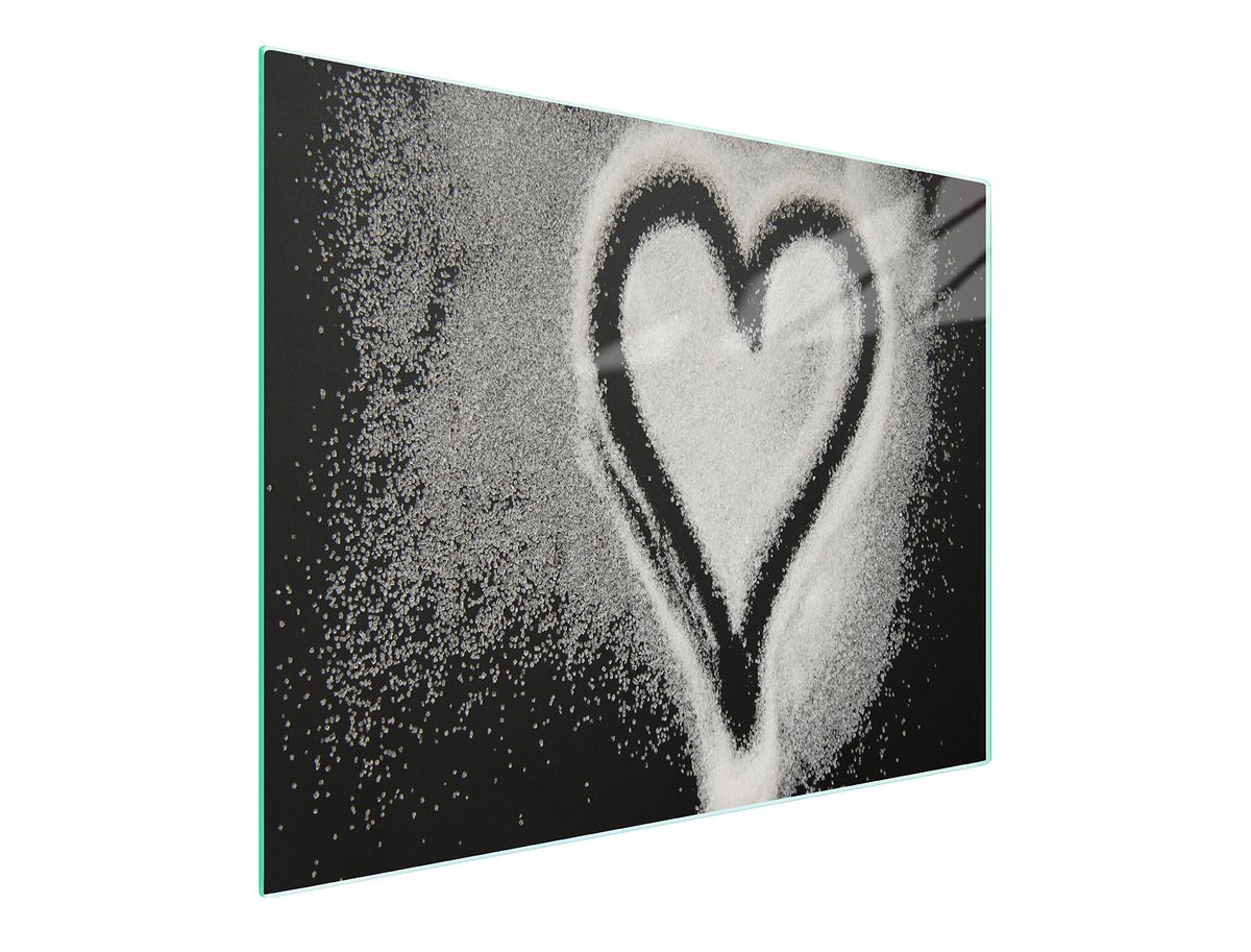 TMK ArtDeko - Snijplank van Glas - 52x30cm - Hart Design - Veilig en Duurzaam