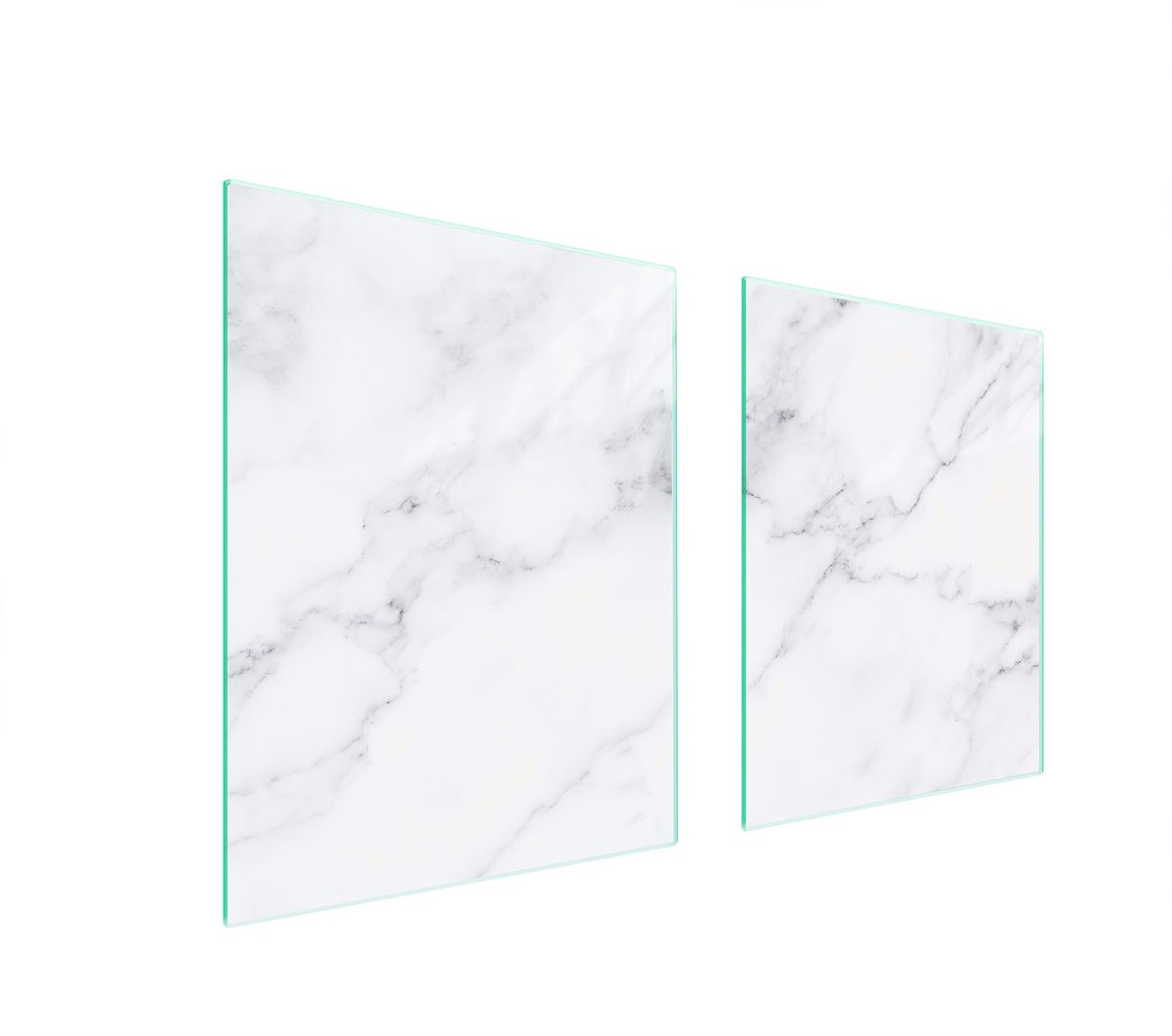 TMK ArtDeko Serie - Glazen Beschermplaat - 85x52cm - Marmer