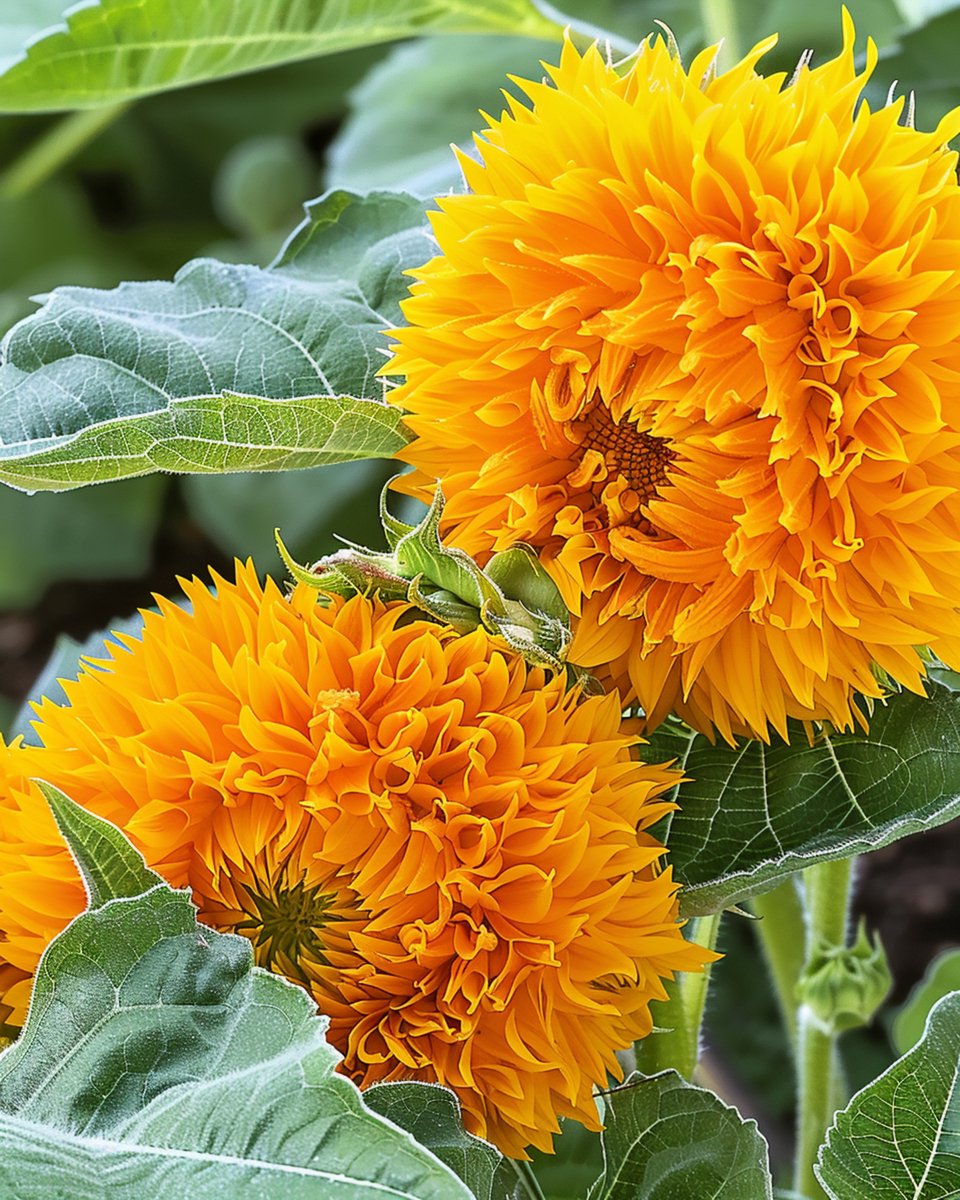 3 sets - Zonnebloem Sungold Zaden Helianthus Annuus Eenjarig Dubbelbloemig Laag 50 Cm