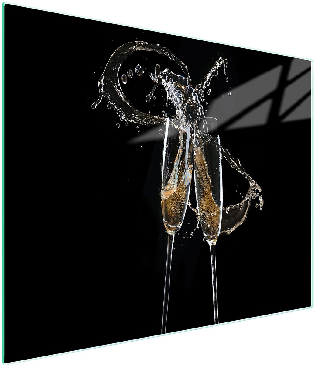 TMK ArtDeko Serie - Glazen Snijplank - 52x30 cm - Wijnpatroon - Gehard Glas