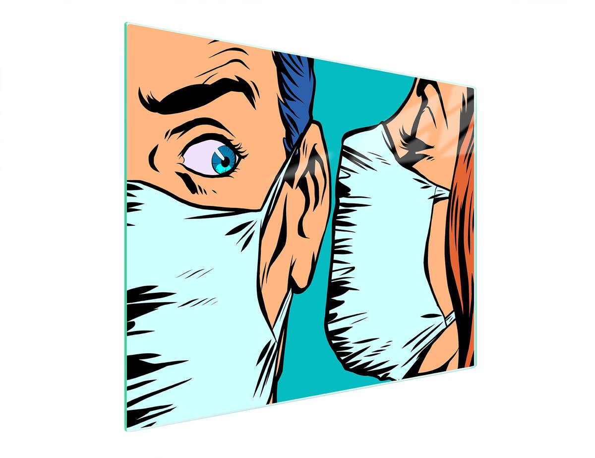TMK ArtDeko Serie - Glazen Snijplank - 52x30 cm - Hittebestendig - Antislip