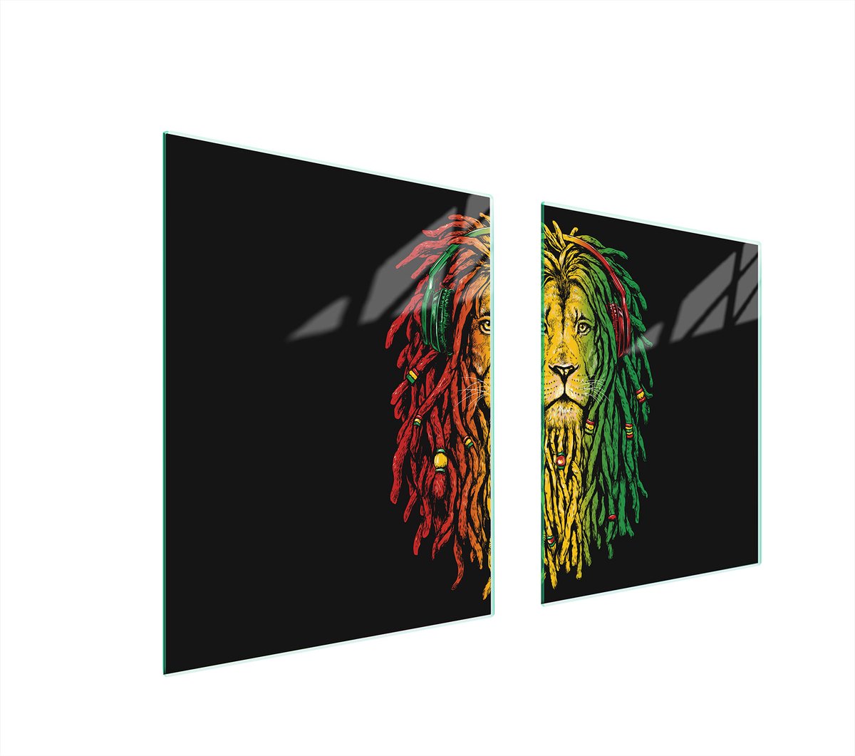 TMK ArtDeko Serie - Glazen Beschermplaat - 85x52 cm - Gelaagd UV-Print - Multifunctioneel