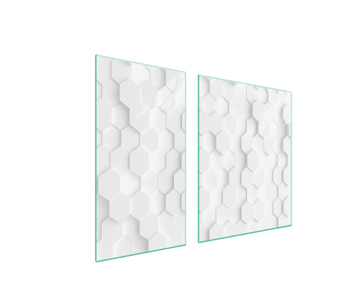 TMK ArtDeko - Snijplank - 90x52 cm - Boterwit - Glas