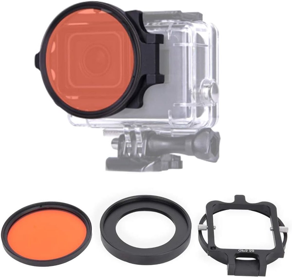 Onderwaterfotografie Filter met 58mm Optisch Glas en 16x Macro Lens voor Actiecamera's, Ideaal voor Duiken en Onderwater Video's